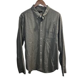 J Crew Mercantile Shirt Mens XL Green Gray Long Sleeve Button Down Casual Cotton